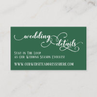 Detalles del Sitio Web de la Boda Letra Elegante V