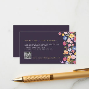 Tarjeta De Recepción Detalles del sitio web de la flor silvestre de pri