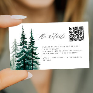 Tarjeta De Recepción Detalles del sitio web del boda de código QR de lo