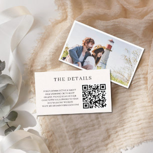 Tarjeta De Recepción Detalles del sitio web del boda de fotografías min