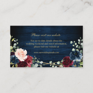 Tarjeta De Recepción Detalles del sitio web del Boda geométrico de la M