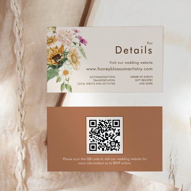 Tarjeta De Recepción Detalles del sitio web del Boda ruso del girasol b (Subido por el creador)