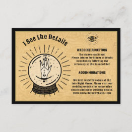 Tarjeta De Recepción Detalles del Tablero Espiritual Místico Gótico Bol