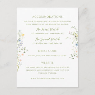 Tarjeta De Recepción Detalles delicados de boda floral