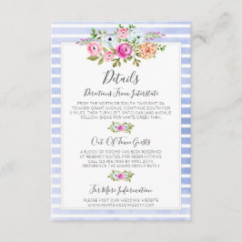 Tarjeta De Recepción Detalles/direcciones de la acuarela de la Marina F