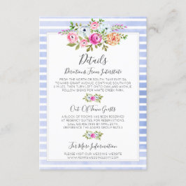 Tarjeta De Recepción Detalles/direcciones de la acuarela de la Marina F