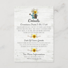 Tarjeta De Recepción Detalles/direcciones del Boda de madera rústica de
