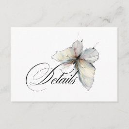 Tarjeta De Recepción Detalles Elegante Abstracto Tinta Mariposas Pastel