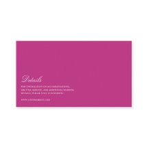 Detalles elegantes de Boda blanco y magenta