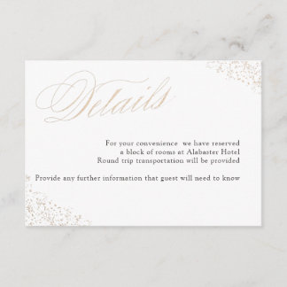 Tarjeta De Recepción Detalles elegantes de caligrafía de especulación d