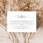 Tarjeta De Recepción Detalles elegantes del Boda caligráfico<br><div class="desc">#zazzlemade</div>