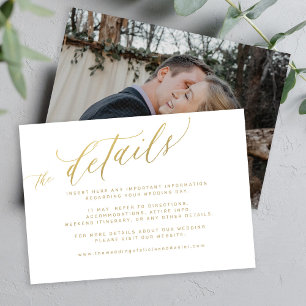 Tarjeta De Recepción Detalles elegantes del boda de guiones de caligraf