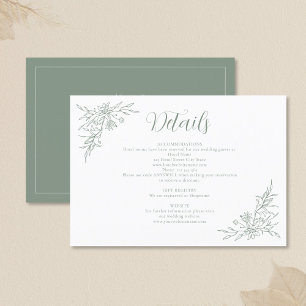 Tarjeta De Recepción Detalles elegantes del Boda de la sabana del monog