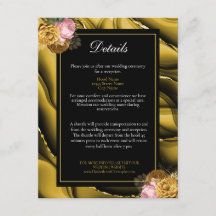 Detalles elegantes del Boda floral negro dorado