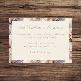 Tarjeta De Recepción Detalles elegantes y modernos del Fiesta de Rubor