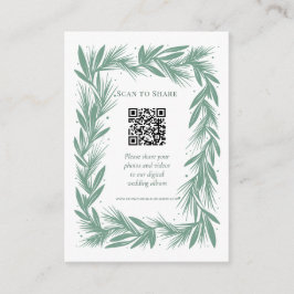 Tarjeta De Recepción Detalles/exploración para compartir el verde del B