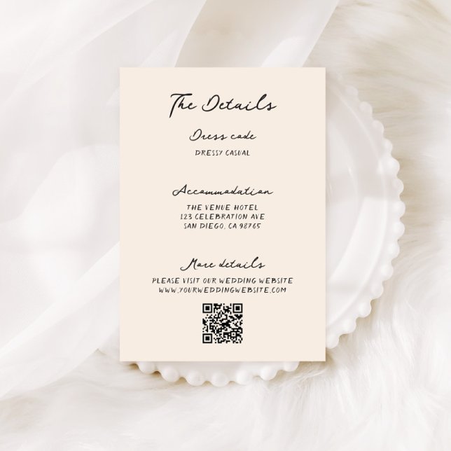 Tarjeta De Recepción Detalles extravagantes del Boda manuscrito (Subido por el creador)