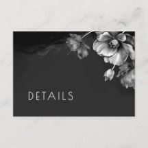Detalles Florales de Plata y Negro