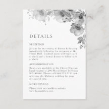 Detalles florales en acuarela en blanco y negro de