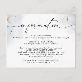 Tarjeta De Recepción Detalles/información de Boda Celestial elegante