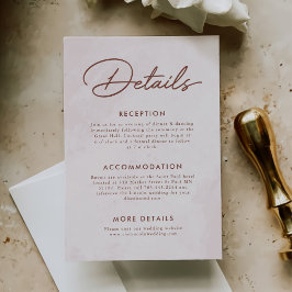 Tarjeta De Recepción Detalles minimalistas de Bodas modernos