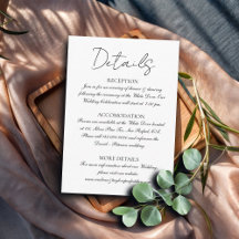 Detalles minimalistas del Boda blanco y negro