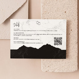 Tarjeta De Recepción Detalles Minimalistas modernos de Bodas blancos y