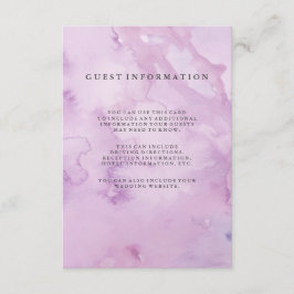 Tarjeta De Recepción Detalles minimalistas modernos de color púrpura ac