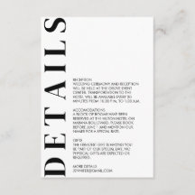 Detalles mínimos del Boda