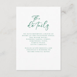 Tarjeta De Recepción Detalles mínimos del Boda Eucalyptus