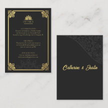 Detalles modernos Art Deco Peacock Gold y Black