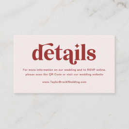 Tarjeta De Recepción Detalles modernos de boda de Navidad