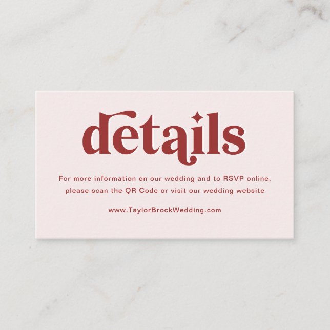 Tarjeta De Recepción Detalles modernos de boda de Navidad (Anverso)