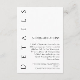 Tarjeta De Recepción Detalles modernos, sencillos, en blanco y negro-Bo
