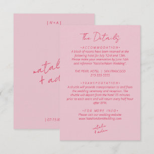 Tarjeta De Recepción Detalles modernos y coloridos de un Boda retro cál