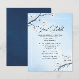 Tarjeta De Recepción Detalles para Invitados de Boda de Flor de Cerezo 