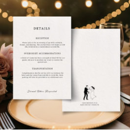 Tarjeta De Recepción Detalles Pequeños Clásico Elegante