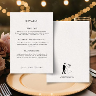 Tarjeta De Recepción Detalles Pequeños Clásico Elegante