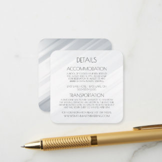 Tarjeta De Recepción Detalles personalizados de líneas diagonales blanc