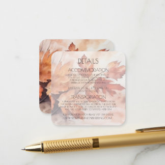 Tarjeta De Recepción Detalles personalizados de rama frondosa en acuare