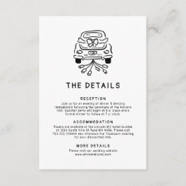 Tarjeta De Recepción Detalles románticos del Boda caprichoso