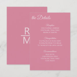 Tarjeta De Recepción Detalles Rosa Flor