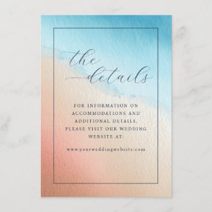 Tarjeta De Recepción Detalles serenos de acuarela pastel