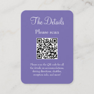 Tarjeta De Recepción Detalles simples y modernos de Boda púrpura con có