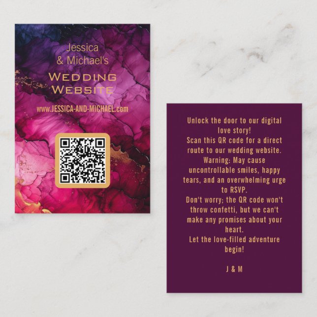 Tarjeta De Recepción Detalles + Sinfonía de Mármol de Elegancia Celesti (Anverso / Reverso)