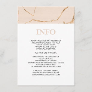 Tarjeta De Recepción Detalles/tarjeta de información sobre el efecto de