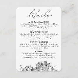 Tarjeta De Recepción Detalles verticales del Boda Milwaukee