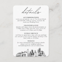 Tarjeta De Recepción Detalles verticales del Boda Omaha