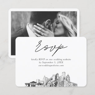 Tarjeta De Recepción Detroit Wedding RSVP