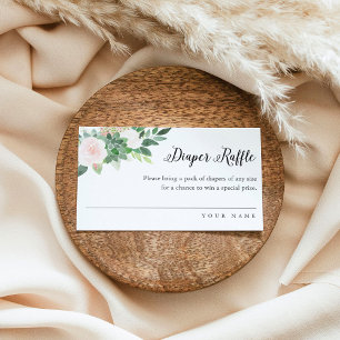 Tarjeta De Recepción DeVON Greenery Diaper Raffle Ticket